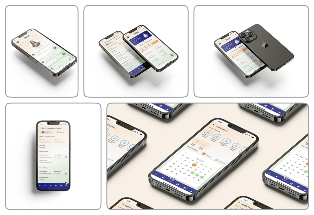 Bharatpayroll HRMS mobile app UI/UX redesign case study — Bhongir Sawarkar, Hyderabad
